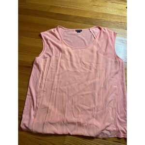 New Directions Tank Top Sleeveless Blouse Casual Peach Women's L NWT